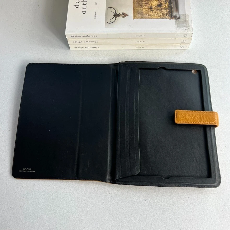 Estojo de couro Bodhi para iPad 2ª 3ª 4ª geração cavalete aba amarelo girassol - Imagem 3 de 4