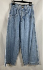 Vintage 90s JNCO Men's Twin Cannon Wide Leg Skater Jeans Blue Sz 26x30