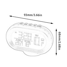 Thermomètre et voltmètre numérique tableau de bord avec fonctions d'installat