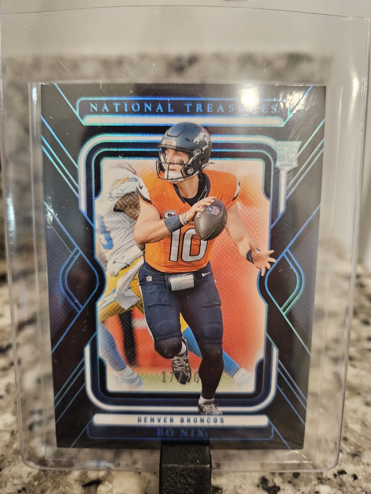 2024 Panini National Treasures Bo Nix Midnight RC /20. Broncos #31