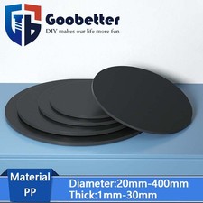 Black PP Round Sheet Polypropylene Plastic Plate Thick 1-30mm Diameter 20-400mm