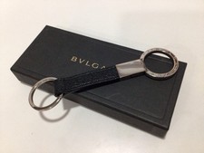 BVLGARI Double KEY CHAIN / KEY FOB w/ BVLGARI BOX