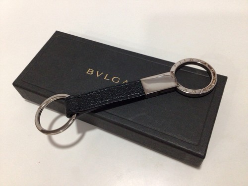 BVLGARI Double KEY CHAIN / KEY FOB w/ BVLGARI BOX