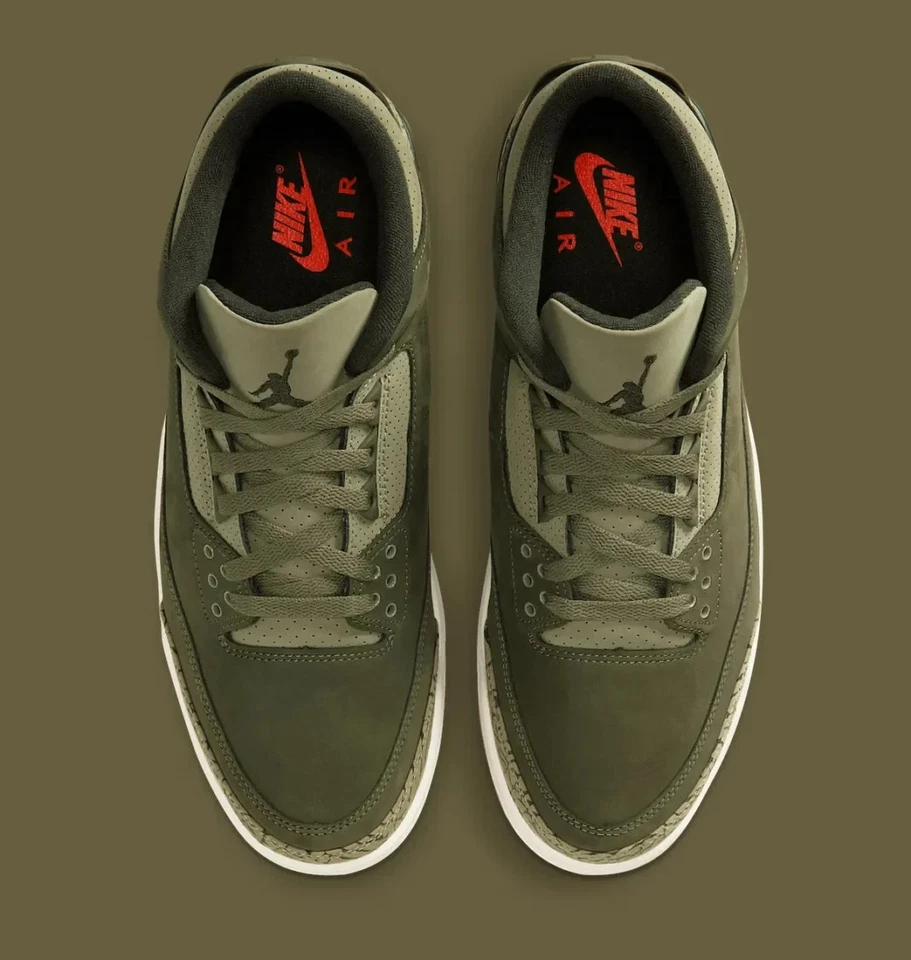 Nike Air Jordan 3 Retro Family Affair Verde Oliva DN3707-202 Zapatos para Hombre NUEVO Foto 3 de 4