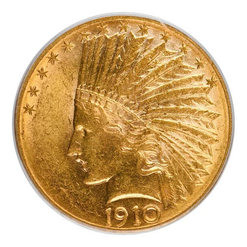 1910-D $10 Gold Indian Head PCGS AU-58 CAC