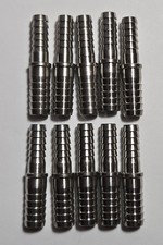 10 Pack 1/4" X 5/16" Stainless Steel Splicer Hose Barb Reducer