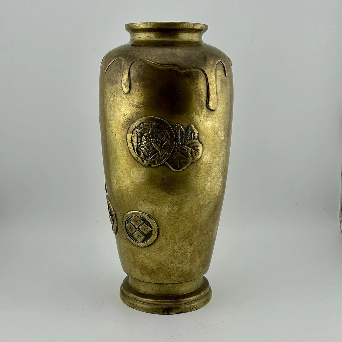 古董黄铜日本花瓶1900-1940 | eBay