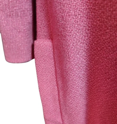 Abrigo Columpio Vintage Años 60 Mujer L Rosa Chicle Manga 3/4 Jackie O Mod Talla Grande Foto 4 de 4