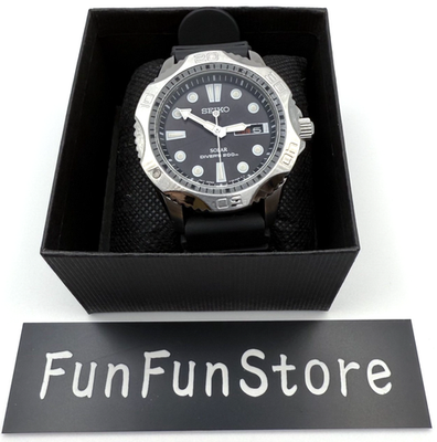 SEIKO Divers 200m V158-0AE0 Solar Stainless Steel Rubber Strap