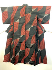 Komon Casual Patterned Everyday Stylish Kimono Japanese Pure Silk Traditional