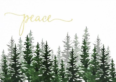 Winter Evergreens Deluxe Boxed Holiday Cards (20 cards, 21 self-sealing envelope