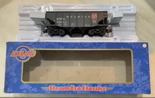 ATLAS O 3-RAIL READING 55 TON FISH BELLY 2 BAY COAL HOPPER! O SCALE DIE CAST