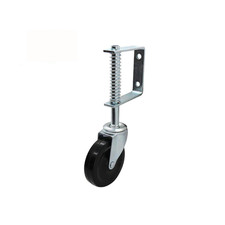 4 Inch Spring Loaded Gate Caster Rubber Wheel 125 lb Wood Or Chain Link Fences