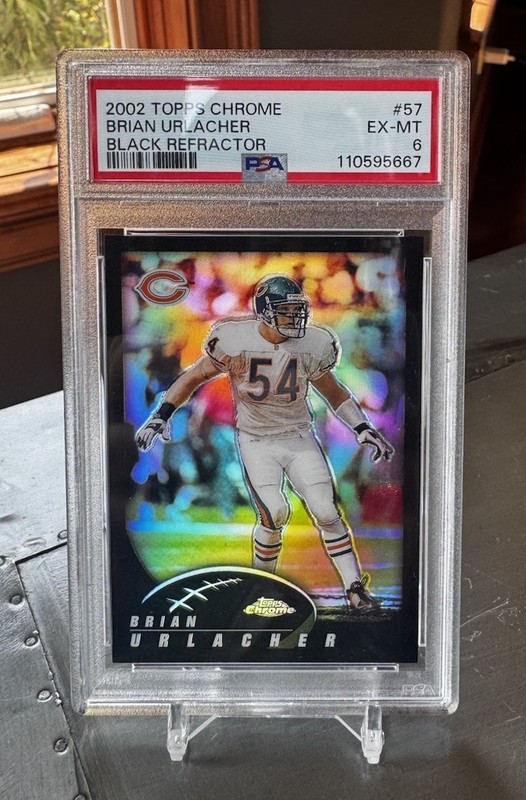 2002 Topps Chrome #57 Brian Urlacher Refractor PSA 6 /599 CHICAGO BEARS