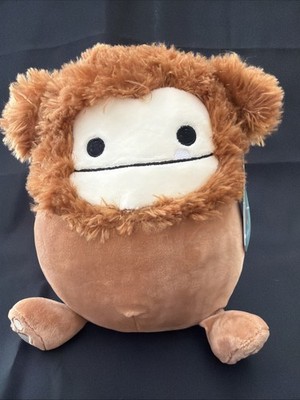 Squishmallow 8'' Benny Bigfoot Soft Brown Sparkle Hair Yeti Plush NWT