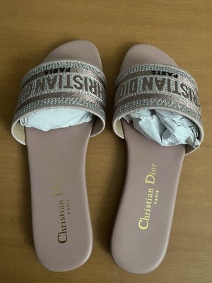 Brand New Never worn Christian Dior Pink slides Dway Womens size 38 US