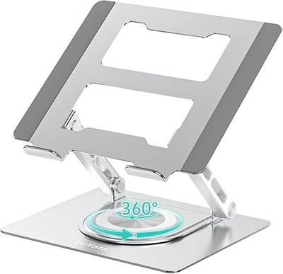 Laptoptischständer mit 360° drehbarem Standfuß, ergonomisch verstellbare Laptoperhöhung