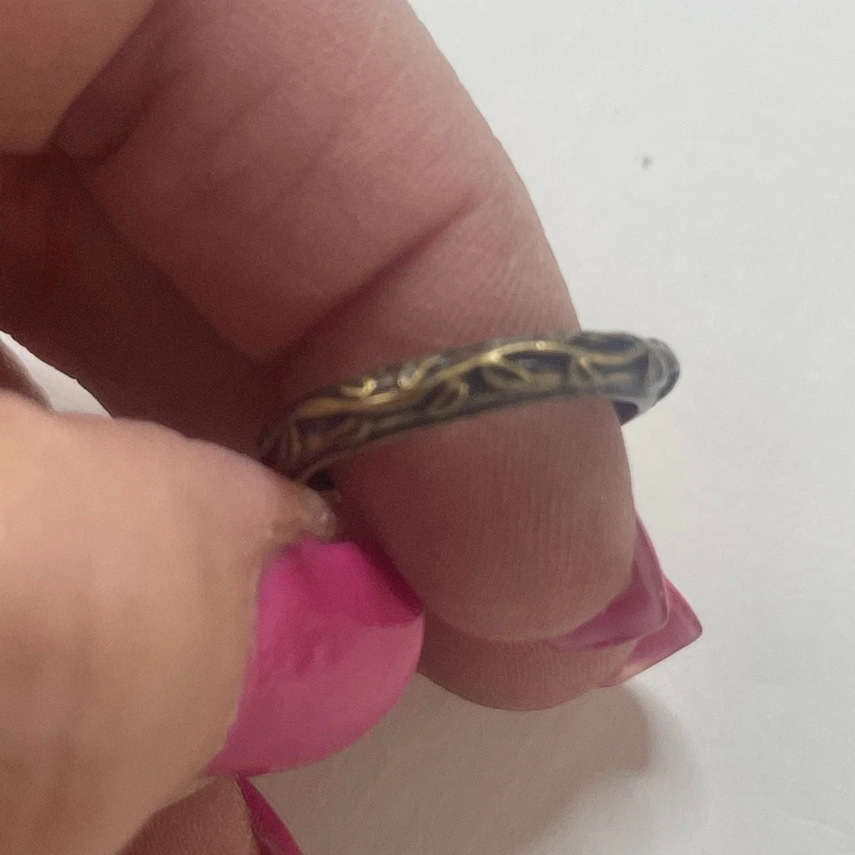 Anillo Lucky Brand talla 7 tono oro bruñido firmado bisutería bohemia boho Foto 2 de 4