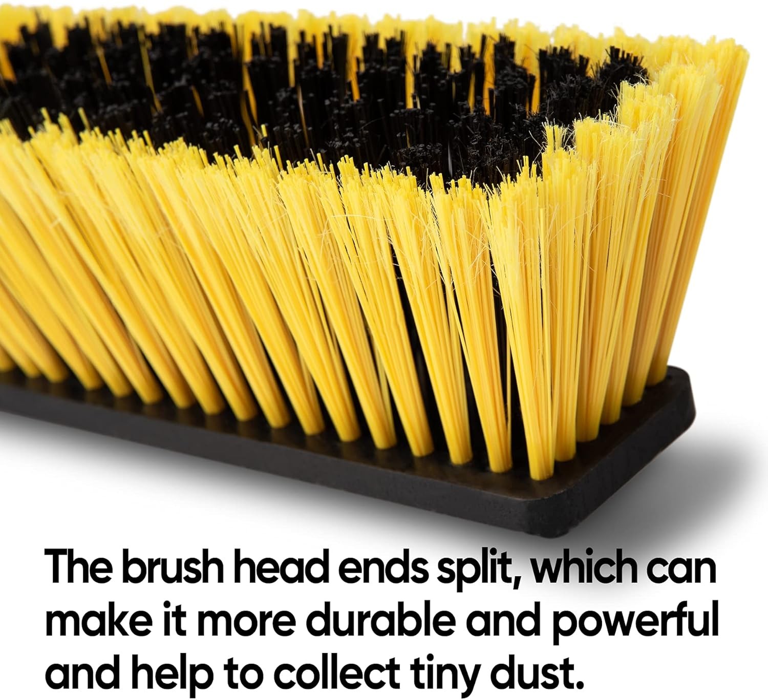 Yocada 18 Inch Push Broom Heavy-Duty Outdoor Commercial Black, Yellow 