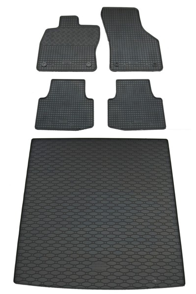 Gummi FußMatten + Kofferraumwanne FüR VW Passat B8 3G Variant 2015- Gummimatten-image