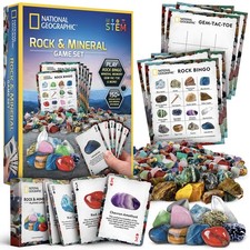 National Geographic Rock Bingo and Gemstone Trivia Game for Kids