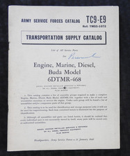 1946 Wwii Buda Lanova 6dtmr-468 Diesel Engine Part Catalog Manual Mack Trucks