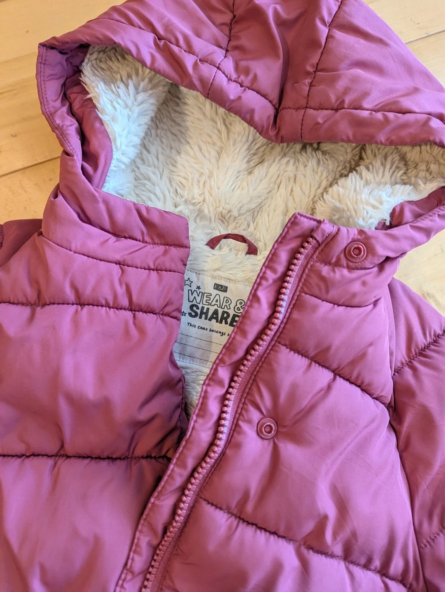 2-3 years girls winter jacket coat pink
