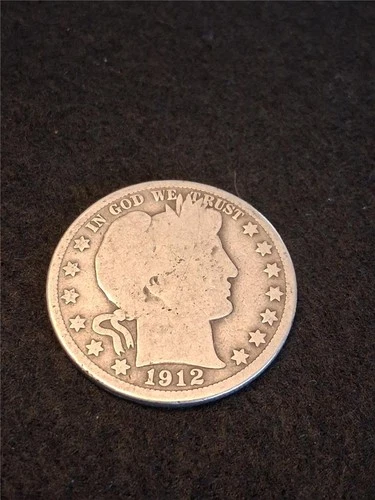 1912-S CIRCULATED Barber Silver Half Dollar                            #MF-1246