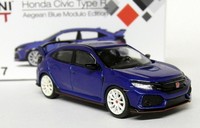 Mini GT 1/64 Scale Honda Civic Type-R FK8 Blue Modulo LHD Mini Diecast Model Car