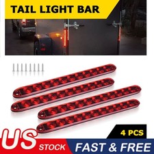 4pcs 15 Red Truck Trailer Light Bar 11 Led Stop Turn Tail Brake Lights Strip 4pcs 15 Red Truck Trailer Light Bar 11 Led Stop Turn Tail Brake Lights Strip