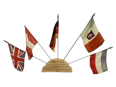 Post WW2 Flags Of The United Nations Britain, Canada, Germany, Italy & France
