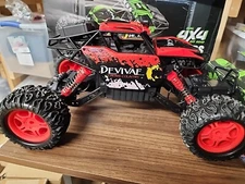 CROBOLL Black Red 1:12 Scale Remote Control Electric RC Cars For Age 6+ 