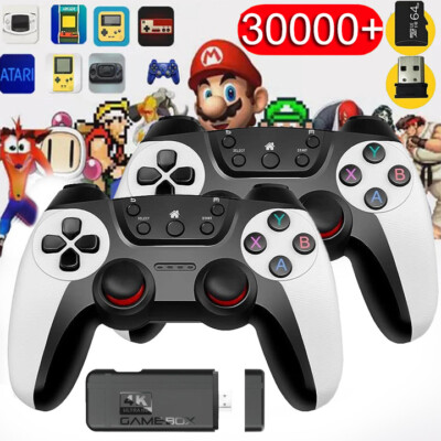 30000+Retro Videospielkonsole 64GB 4K HD TV Spiel Stick 2.4G Wireless Controller