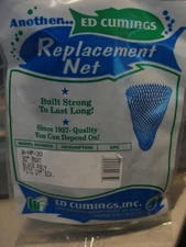 Cumings B-HP-30 Replacement Fishing Net 30" Deep 19" Hoop Black Poly Boat Net