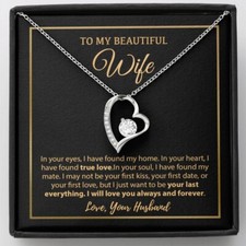 To My Wife Necklace, Christmas Gifts For Women, Anniversary Gift For Wife