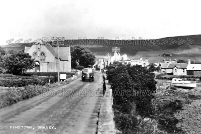 rtt-12 Rural Lane with Car, Finstown, Orkney, Scotland. Photo