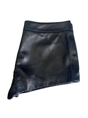 Saint Laurent Black Leather Mini Shorts Pants Size 42 | eBay