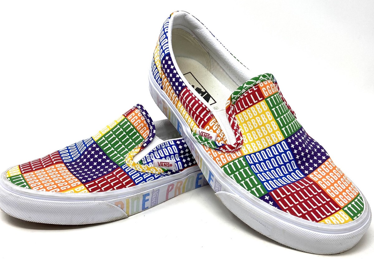 Vans Vans X Pride Sneaker LGBTQ Rainbow Colors Spell Out Sz