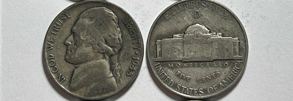 One (1) 1942-1945 Jefferson War Nickel - 35% Silver (Avg Circ) | eBay