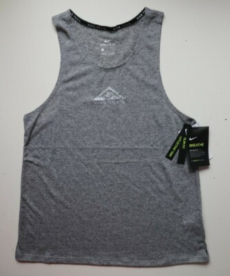 NIKE BREATHE CITY SLEEK TRAIL RUNNING VEST TANK TOP GREY CZ9553