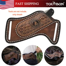 Tourbon Leather Pocket Knife Sheath for Belt EDC Holster Folding Knife Carrier