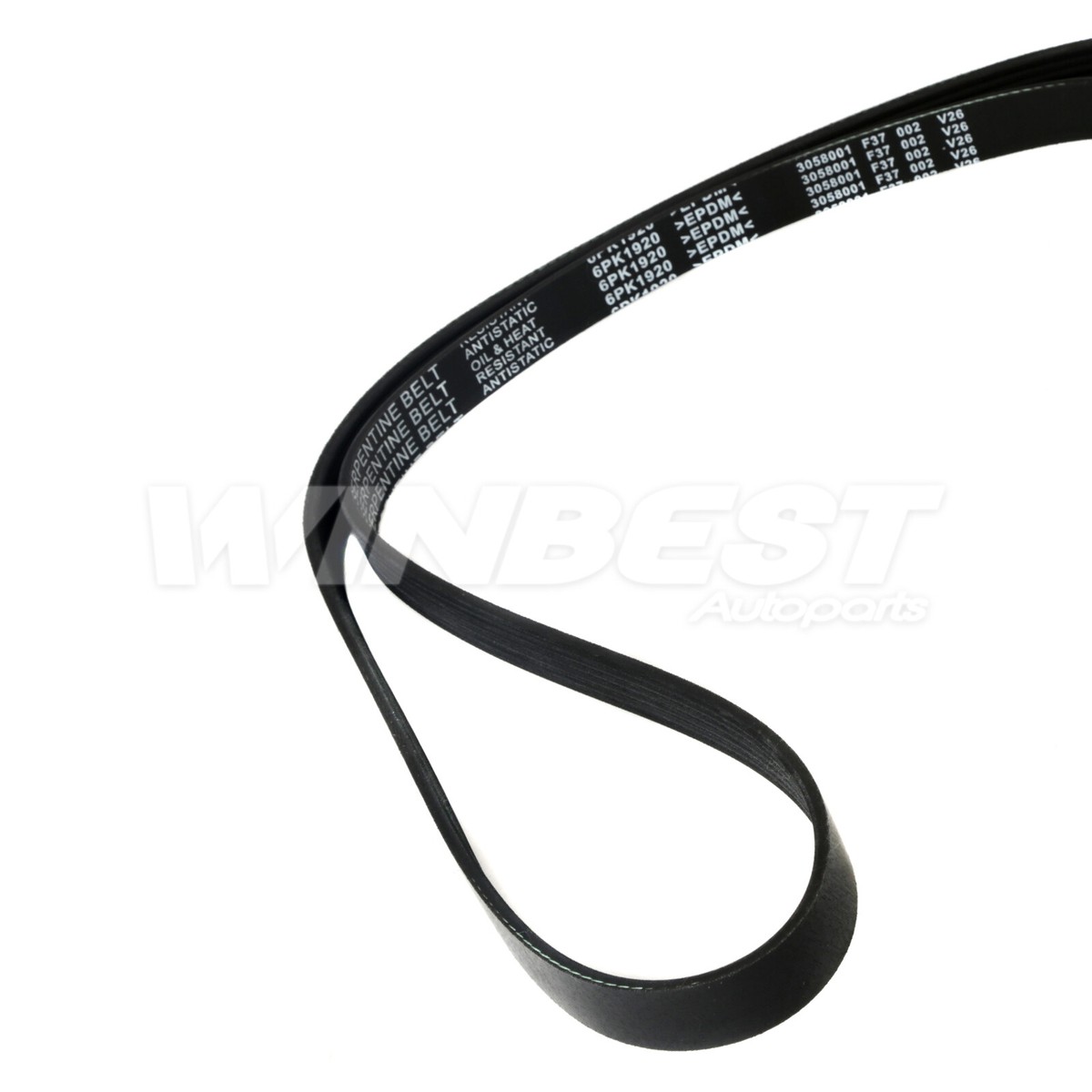 小政 EPDM Serpentine Belt 6PK1920 for 94-02 Chevrolet Ford Isuzu
