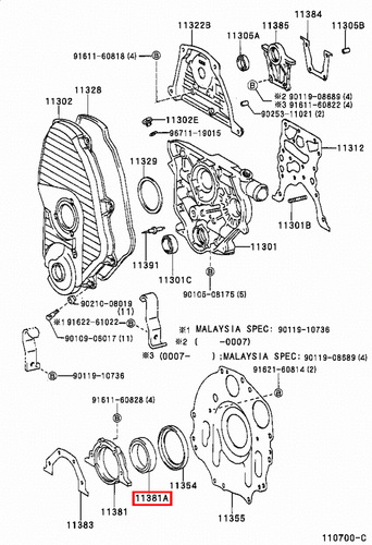 Genuine Hilux LN170 LN167 LN166 LN165 2L 3L 5L Rear Main Oil Crankshaft Seal - Picture 7 of 20