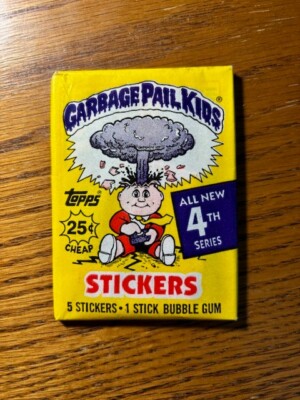 1986 TOPPS GARBAGE PAIL KIDS 4th Series STICKER Sealed PACK x 1