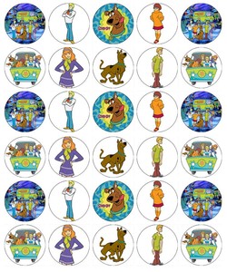 30 X Scooby Doo Cupcake Toppers Edible Wafer Paper Fairy Cake
