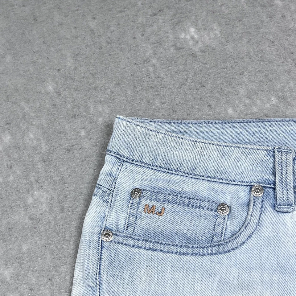 Pantalones Cortos Marc By Marc Jacobs Para Mujer Talla 8 Azul Denim Envejecido Bolsillos Foto 3 de 4