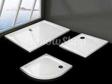 PIATTO DOCCIA RESINA MASSA PIENA SLIM SOTTILE BIANCO CURVO QUADRATO RETTANGOLARE