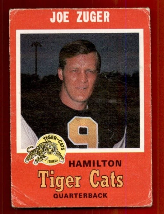 1971 O-Pee-Chee CFL #61 Joe Zuger MARK