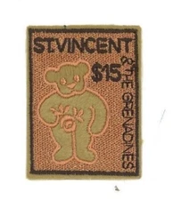 St. Vincent 2003 -  Embroidered Cloth Teddy Bear - Postage Stamp Scott #3095 MNH