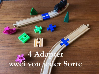 MARKENLOS Set "Lückenschluss" für Brio® / Duplo® / Lego® / Ikea® Holzeisenbahn